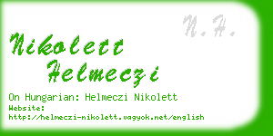 nikolett helmeczi business card